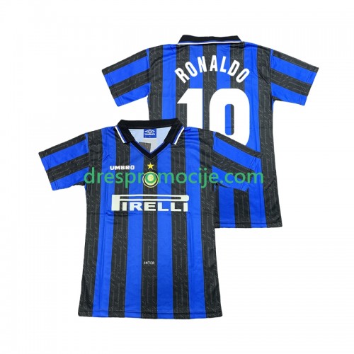 Inter Milan Ronaldo 10 Dres Retro Domaći 1997 1998 Kratkih Rukava Inter Milan Ronaldo 10 Dres Retro Domaći 1997 1998 Kratkih Rukava